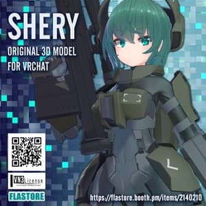 VRChat向けオリジナル3Dモデル 「Shery v2」