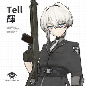 オリジナル3Dモデル「輝」Original 3D Model 「Tell」 - Protagonist
